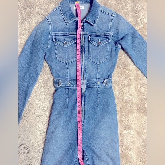 Women's Blue Denim Jumpsuit - Picture 7 of 7